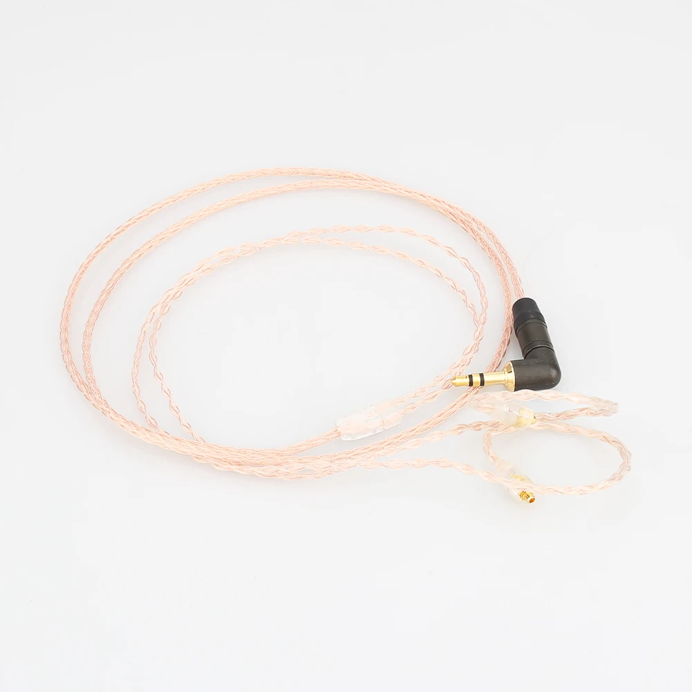 Free shipping HI End OCC Copper Headphone Upgrade Cable For SE535 SE425 SE315 1 2M With Right Angle 3 5MM Plug