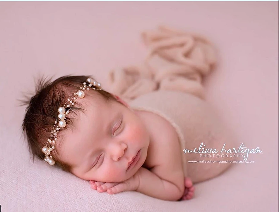 Pearl Halo Newborn Photography Props Tieback Headbands Baby Girls Headwear For Bebe Photo Prop Shooting Accessories Hair Accessories Aliexpress