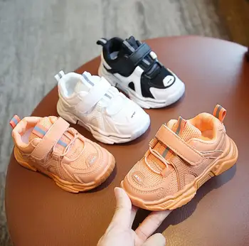 

New Autumn Kids Casual Shoes Mesh Color Matching Children's Tennis Breathable Sport Shoes Fashion Footwear Girls Boys Sneakers