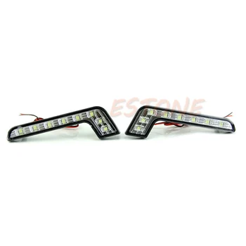 

1 Pair Waterproof Car Daytime Running Light 8 LED DRL Daylight Kit Super White DC12V X6HF