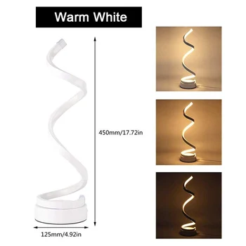 

17.72 inches Spiral Table Lamp Dimmable Modern LED Lights For Bedroom Minimalist AU Plug