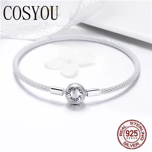 Koop COSYOU 2019 100% 925 Sterling Silver Love Forever Love Snake Ketting Armbanden Vrouwen Sterling Zilveren Sieraden 17CM 19CM SCB105