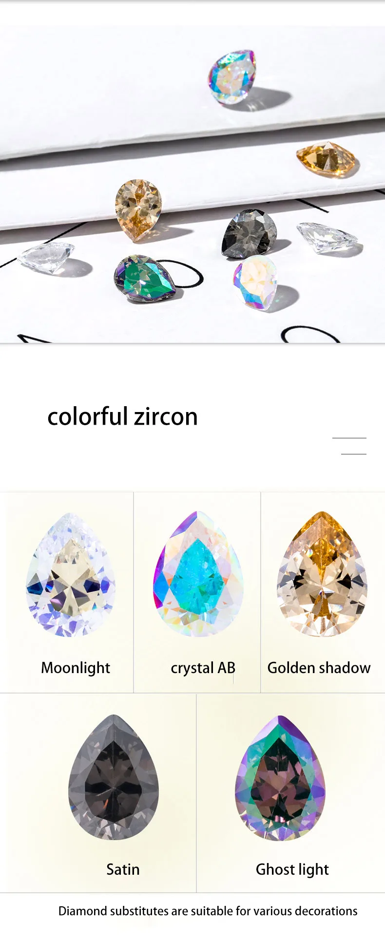 20 Pcs Multi Size AAAAA Zircon Natural Gemstone High Quality Jewelry Zirconia for Earring Necklace Making Accessories for Women