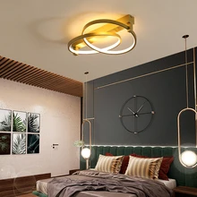 LICAN современные светодиодные потолочные лампы для спальни гостиной алюминиевая волна блеск Avize потолочный светильник смешанный цвет для дома