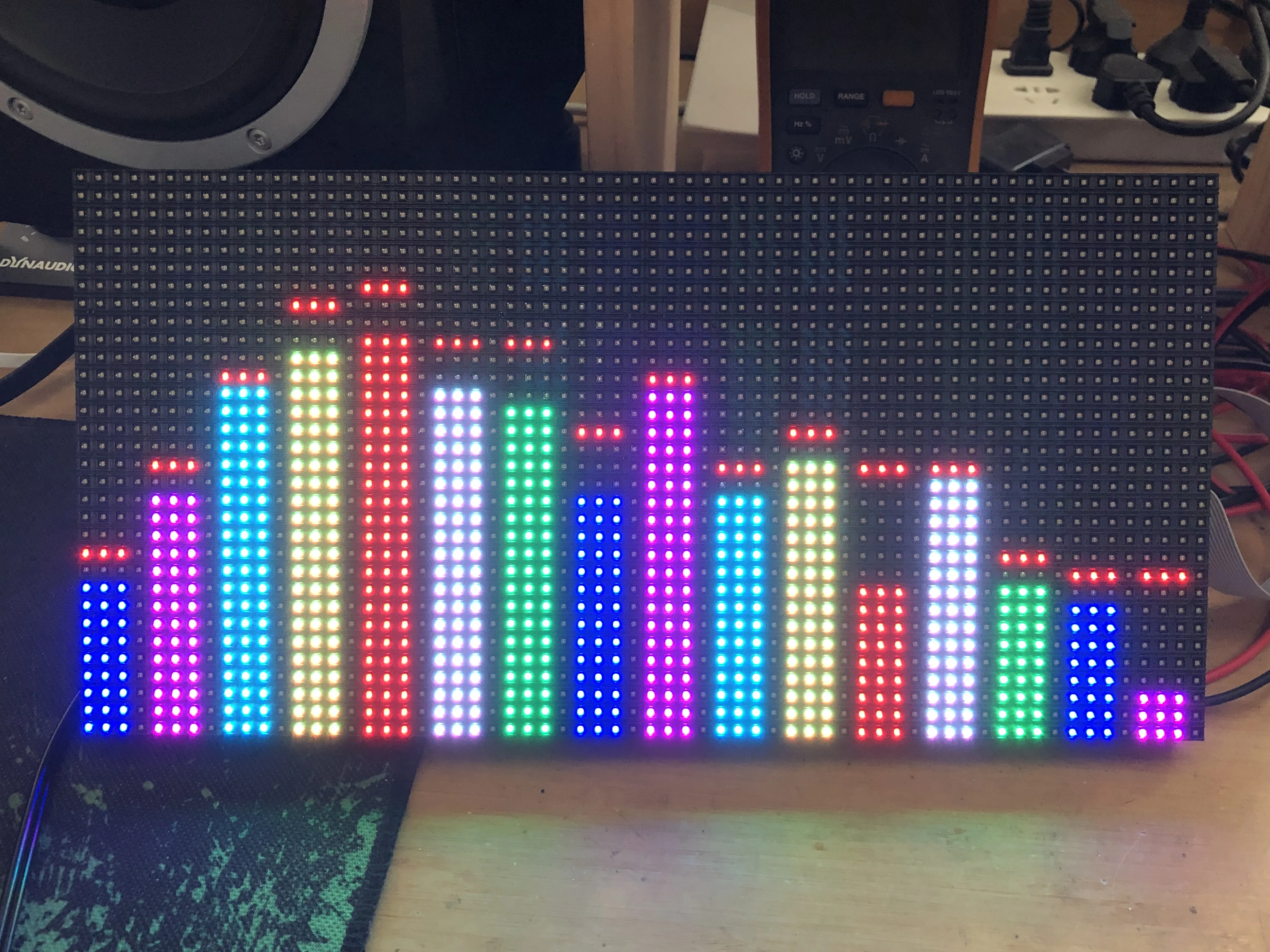 AS3264 полноцветный RGB музыкальный спектральный дисплей 2048 точечный светодиодный светильник