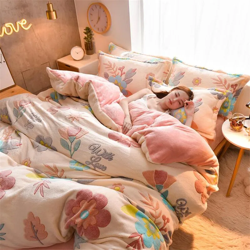 Têxtil para casa 1pc flanela colcha capa