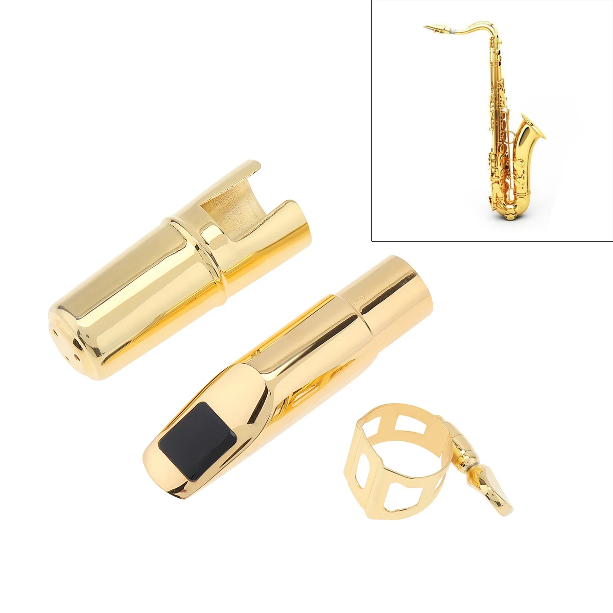 Professional High Quality Gold Plated Metal Sax Mouthpiece Size 5