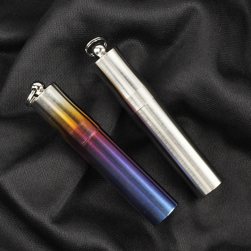 Shinein Titanium Pocket Toothpick Holder Waterproof EDC Keychain Tool Container