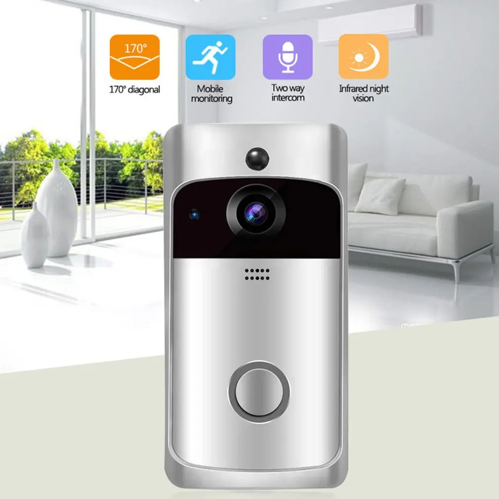 

Video Doorbell Smart Wireless Wifi Security Doorbell Visual Recording Home Monitor Night Vision Intercom Door Phone