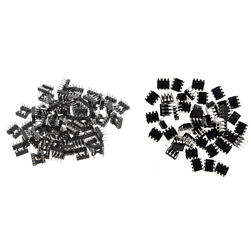 50 шт. NE555P NE555 DIP 8 одиночные биполярные таймеры IC с 60 круглых контактов 2 54 мм Шаг Ic