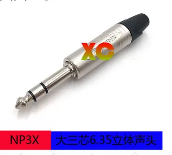 

NEW for Neutrik NP3X 24K plated rhodium 3 Pole 6.35 mm 6.5mm Stereo Jack Plug for DIY Cable