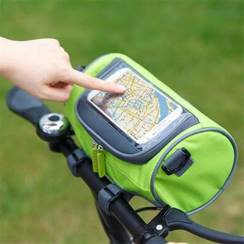 Водонепроницаемая сумка для горного велосипеда, сумка для велосипеда с сенсорным экраном, чехол для телефона, сумка для шоссейного велосипеда с передней трубкой, Сумка с цилиндром на руль