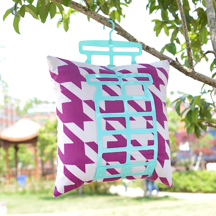 3 Colors Outdoor Pillow Hanger Rack Adjustable Pillow Drying Cushion Dry Rack Laundry Toys Dolls Multifunctional Hangers