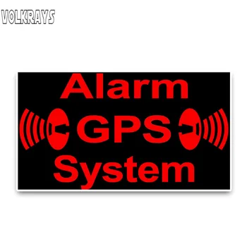 

Vilkrays Creative Car Sticker Alarm GPS System Black and Red Colorful Accessories Reflective Waterproof PVC Decal,5cm*10cm