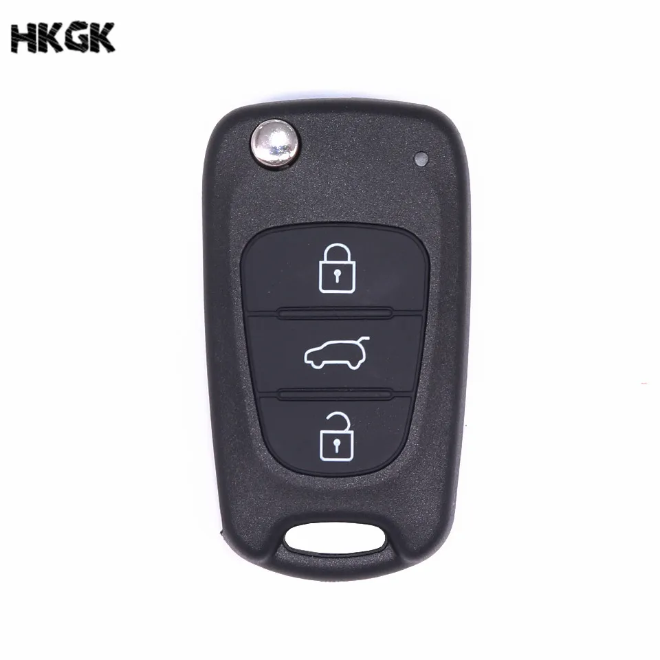 Rubber PAD 3 кнопки откидной складной пульт дистанционного ключа автомобиля Оболочка Чехол для Kia Rio 3 Picanto Soul Ceed Cerato Sportage K2 K3 K5 - Цвет: Rubber PAD