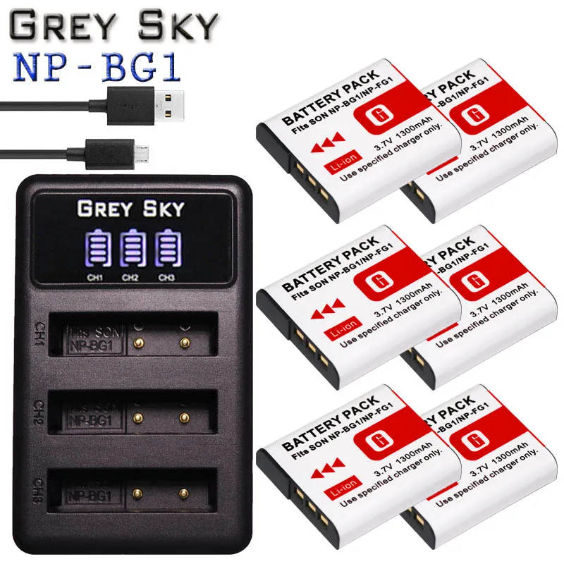 2x Batería F Sony np-bg1 dsc-w40 w50 w55 w70 w80 w85 1 npbg