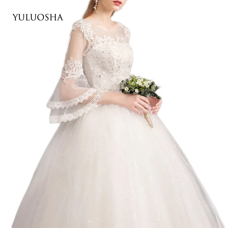 yuluosha-nuovo-abito-da-sposa-sexy-pizzo-organza-appliques-o-collo-abito-con-lacci-abito-da-sposa-manica-lunga-abiti-da-sposa