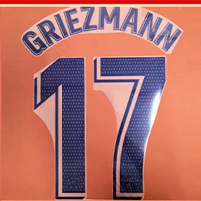 MESSI GRIEZMANN DE JONG PIQUE ARTHUR dembele на заказ namesets футбольные значки патч - Цвет: GRIEZMANN