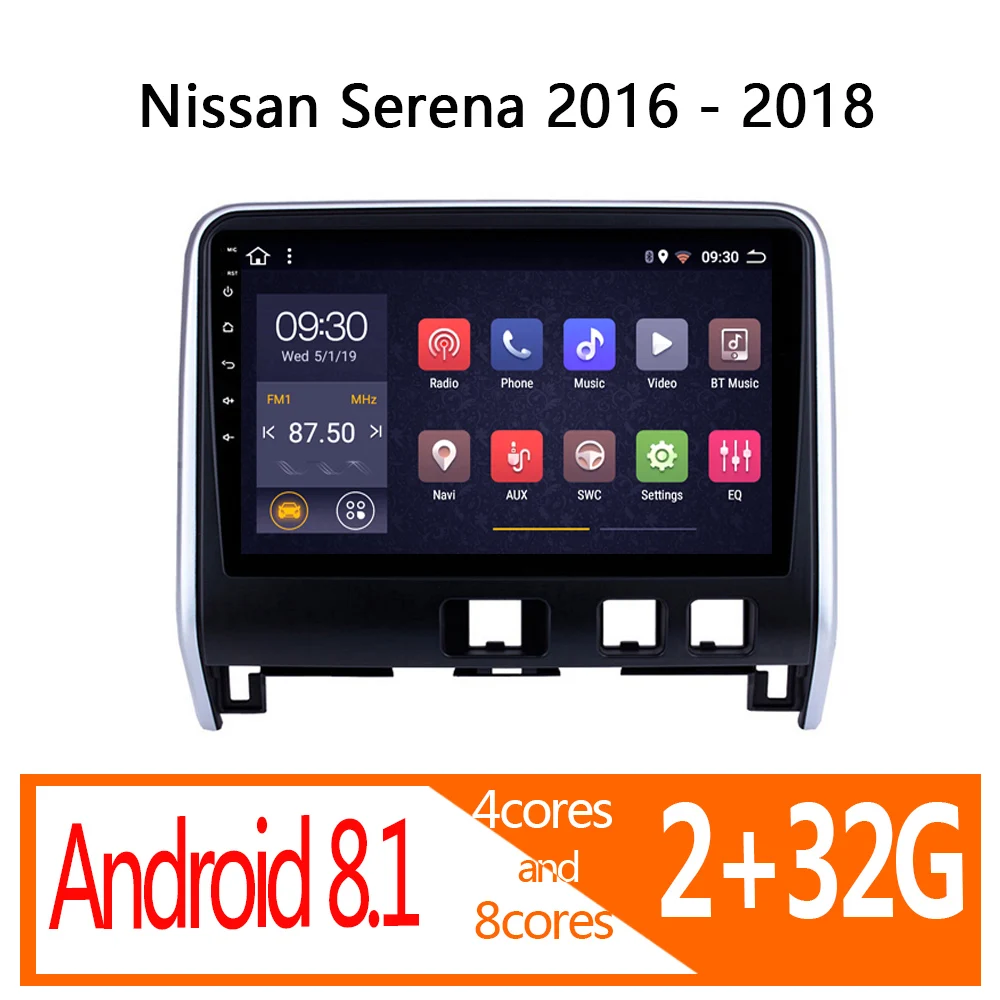 Авторадио android 2G + 32G для Nissan Serena 2016 2017 2018 автомобильное радио coche аудио Авто Стерео