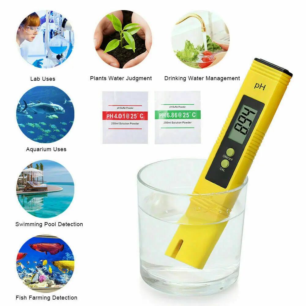 

Digital LCD PH Meter Pen of Tester Accuracy 0.01 Aquarium Pool Water Wine Urine Automatic Calibration