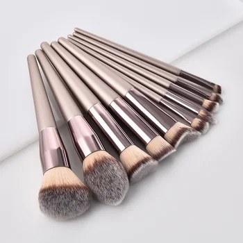 Hot Champagne Makeup Brushes Set for Women Cosmetic Foundation Powder Blush Eyeshadow Kabuki Blending Make Up Brush Beauty Tools 1