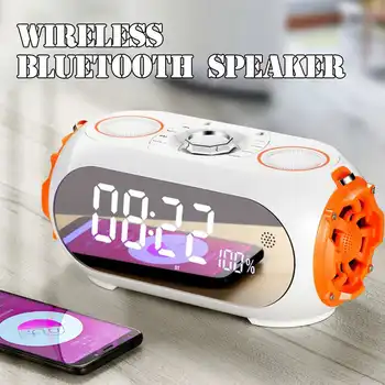 

New bluetooth Speaker LED Mirror Digital Table Clock Electronic Time Display Digital Clock Led Clock Radio Speaker Alarm Clock