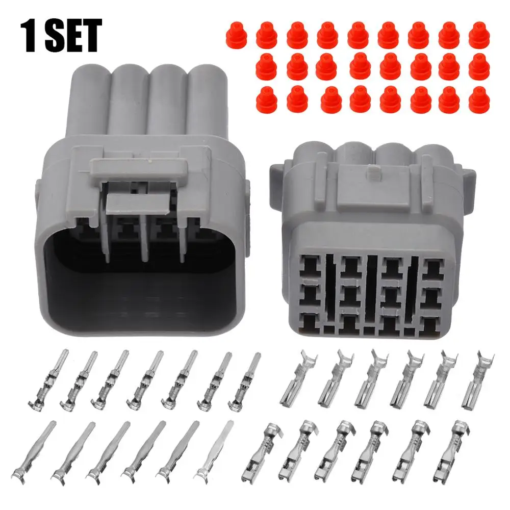 20Pc/set Car 2 Pin Way Sealed Waterproof Electrical Wire Auto Connector Plug Lot