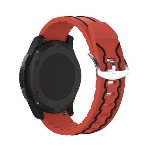 Red black Спортивные силиконовые часы ремешок для samsung gear S3 Frontier/классический ремешок для часов замена наручные часы браслет часы аксессуары - Цвет ремешка: Red black