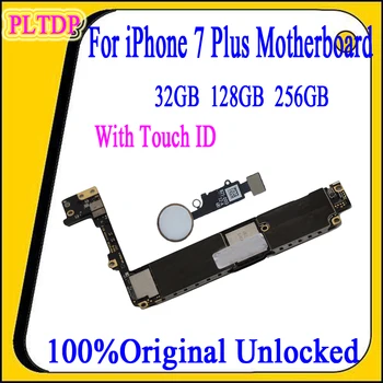 

For iphone 7 Plus Motherboard 100% Original factory unlocked With/Without Touch ID, free iCloud, black white gold pink