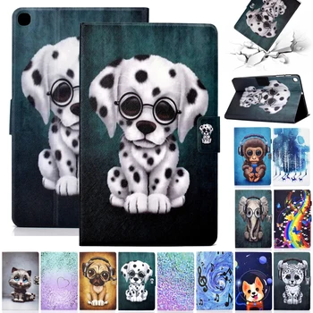 

Case For Samsung Galaxy Tab S6 Lite 10.4 inch P610 P615 Coque Shell Animal Leather Flip Stand Protective Cover With Card Slot