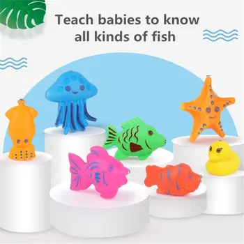 

NEW! Surprise Treasure Fishing Toy Set,Induction Light Up Magnetic Fishing Toy,Boys Girls Bath Toys Party Game