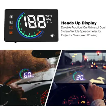 

Universal Auto HUD Head-Up Display OBD2 HUD Display Overspeed Warning Windshield Projector Alarm System Accessories