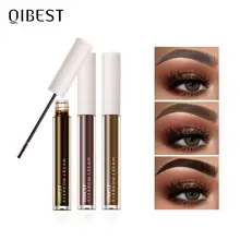 

QIBEST Eyebrow Mascara Cream 5 Colors Ultra Fiber Brush Makeup Waterproof Eye Brow Cosmtic Long Lasting Dyeing Eye Brow Gel
