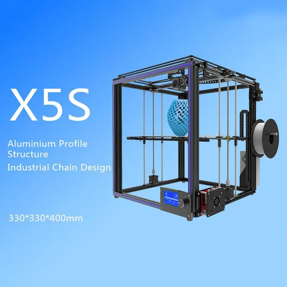 3d Принтер прецизионный Tronxy X5S алюминиевая структура 3d принтер PLarge площадь печати 330*330*400 мм Макс США штекер