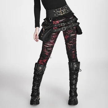 

PUNK RAVE Women's Steampunk Waist Girdle Punk Style Detachable Bag Personality PU Leather Belt