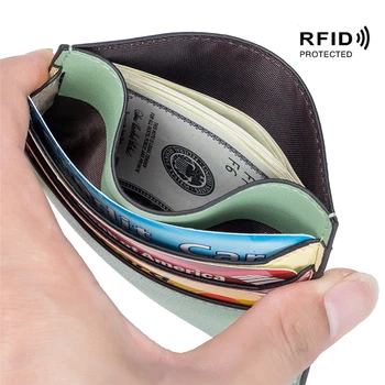 

Ultra Thin Woman Cow Leather Mini Small Magic Wallets Coin Purse Pouch Credit Bank Card Case Holder Driver's License Holder