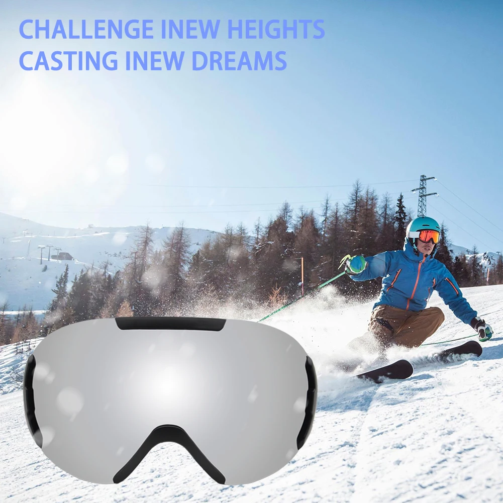 

Ski Goggles UV400 Protection Snowboard Eyewear Anti-fog Big Ski Mask Glasses Snow Snowmobile Man Women Skiing Outdoor Sport