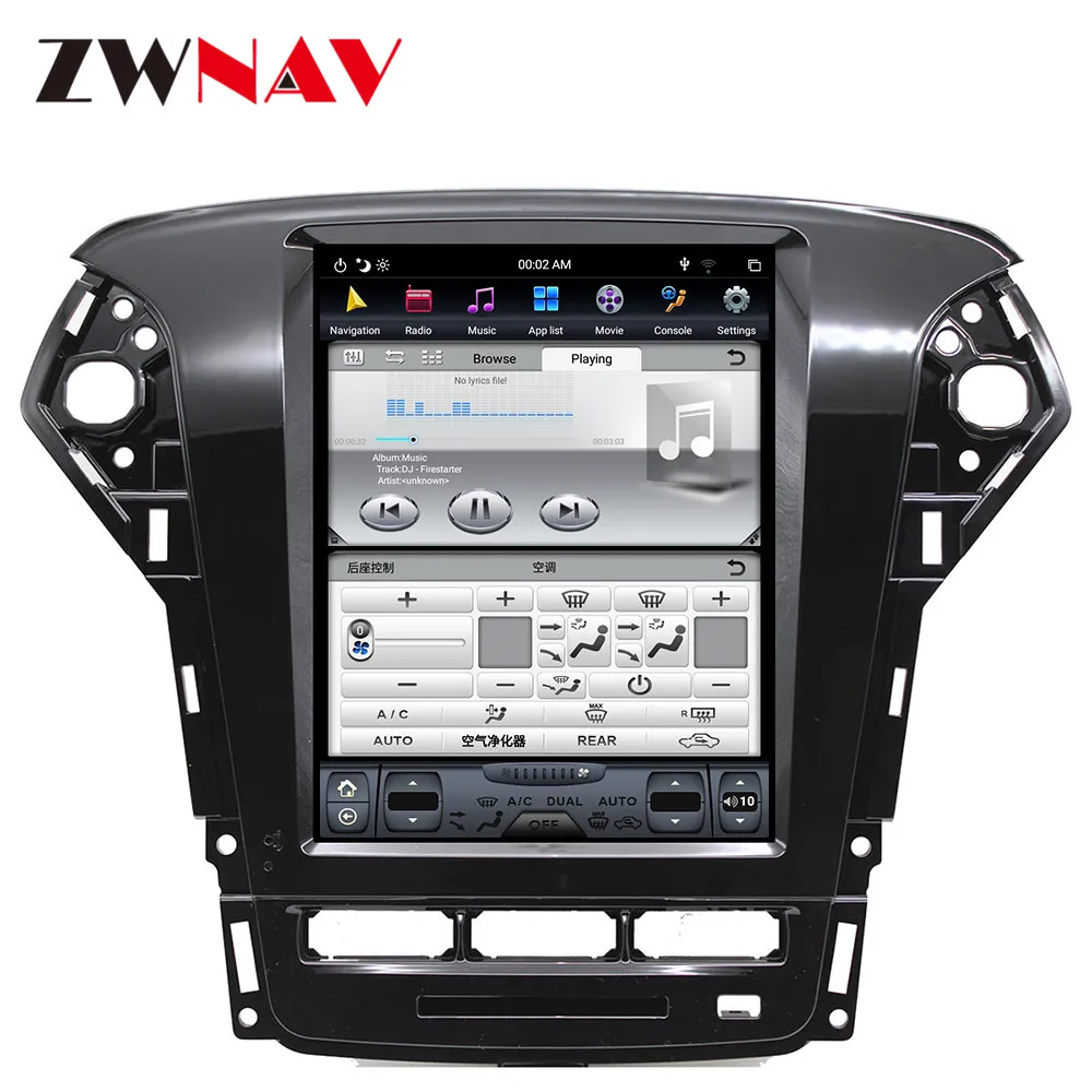 Best Android 9 64+4G Tesla With DSP Carplay Car Multimedia Player Stereo For Ford Mondeo MK4 2011-2013 Auto Radio GPS Navigation 4