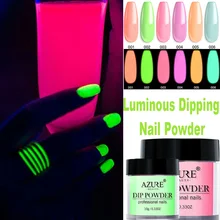 Лазурная красота светящаяся блестящая пудра для ногтей градиентный цвет флуоресцентная в темноте пудра для напыления светящаяся в темноте пудра с голографическим эффектом