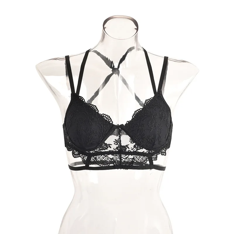 Уличная одежда цветочный бюстгалтер без косточек бандаж полый сексуальный укороченный топ женское нижнее белье летнее без рукавов Кружевное Бюстье Топы