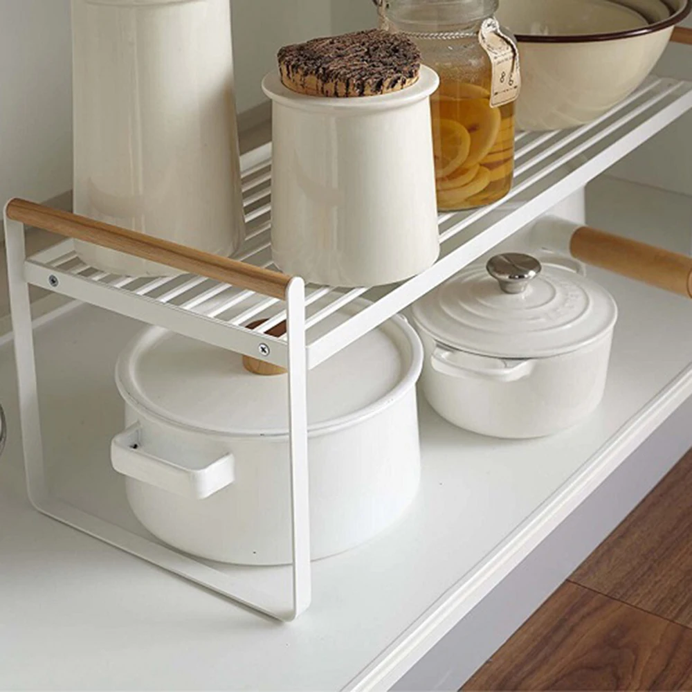 

Multifunctional Organization Rack Kitchen Storage Shelf Organizer Expandable Kitchen Cabinet and Counter Shelf Organizer