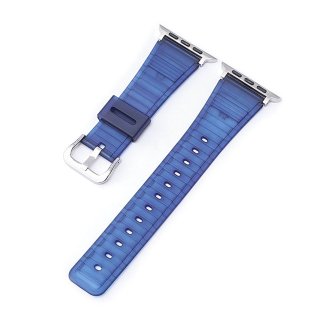 Silicone Strap for Apple Watch 44mm 40mm 42mm 38mm Band iWatch Series 2 3 4 5 6 SE Thin Colorful TPU Wrist Bracelet