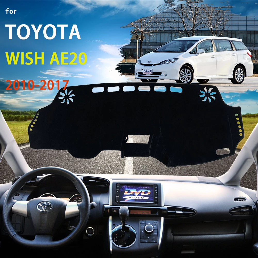 車のダッシュボードカバーアンチスリップダッシュマットトヨタウィッシュae 10 17パッドサンシェードクッションサンシールド滑らない抗uvアクセサリー11 12 車のステッカー Aliexpress
