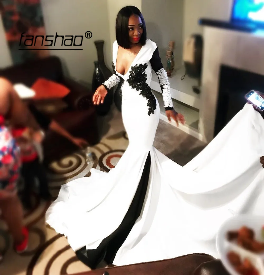 black and white red carpet dresses