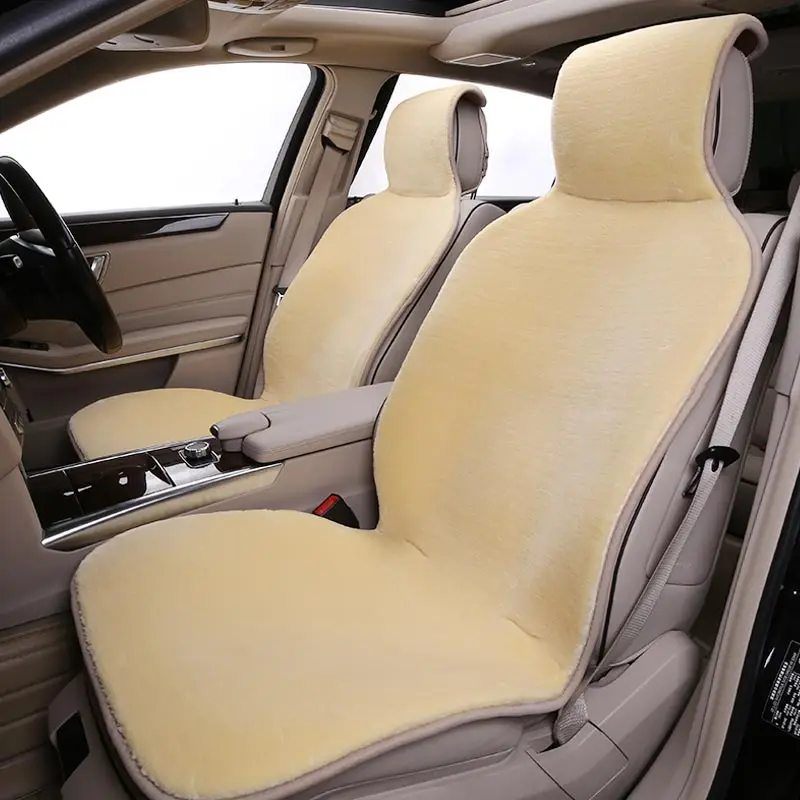 

ROWNFUR fur Car Seat Cover Universal size Luxury Car Seat Cover faux Sheepskin Seat Covers Winter Warm