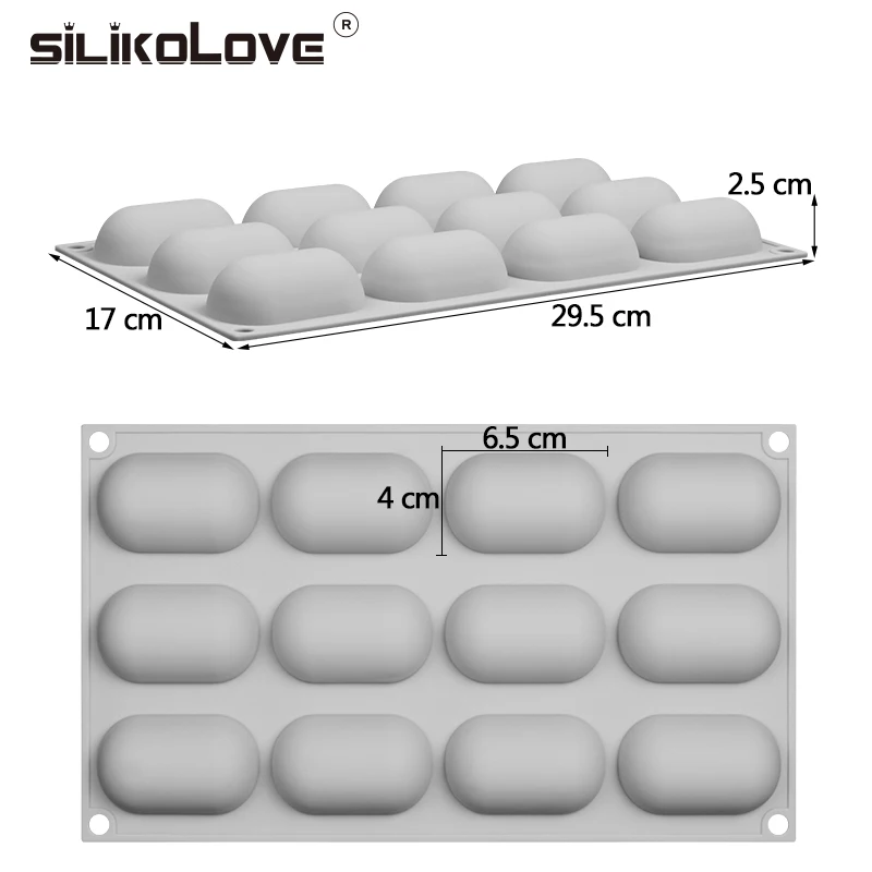 Силиконовая форма SILIKOLOVE для Мусса с 12 емкостями сделай сам изготовления десертов