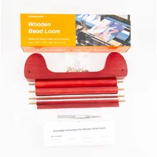 XUQIAN Hot Selling 33*29*9cm with Bead Loom Weaving Beading Machine Wooden for Beginners Make Necklaces Bracelets L0026