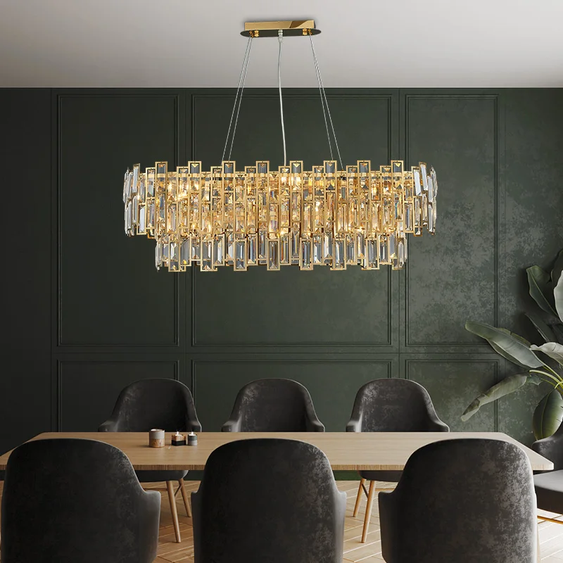 

Phube Lighting Modern Crystal Chandelier For Dining Room Island Kitchen Cristal Hanging Lamp Home Decor Suspension Luminaire