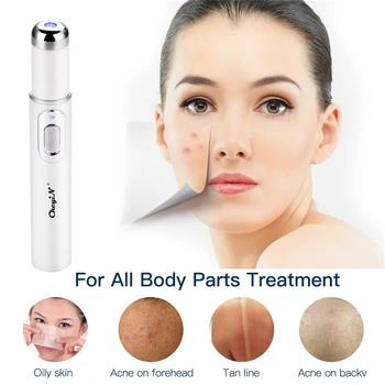 

Portable Wrinkle Removal Machine Durable Soft Scar Acme Remover Device Blue Light Therapy Pen Massage Relax with Box KD-7910