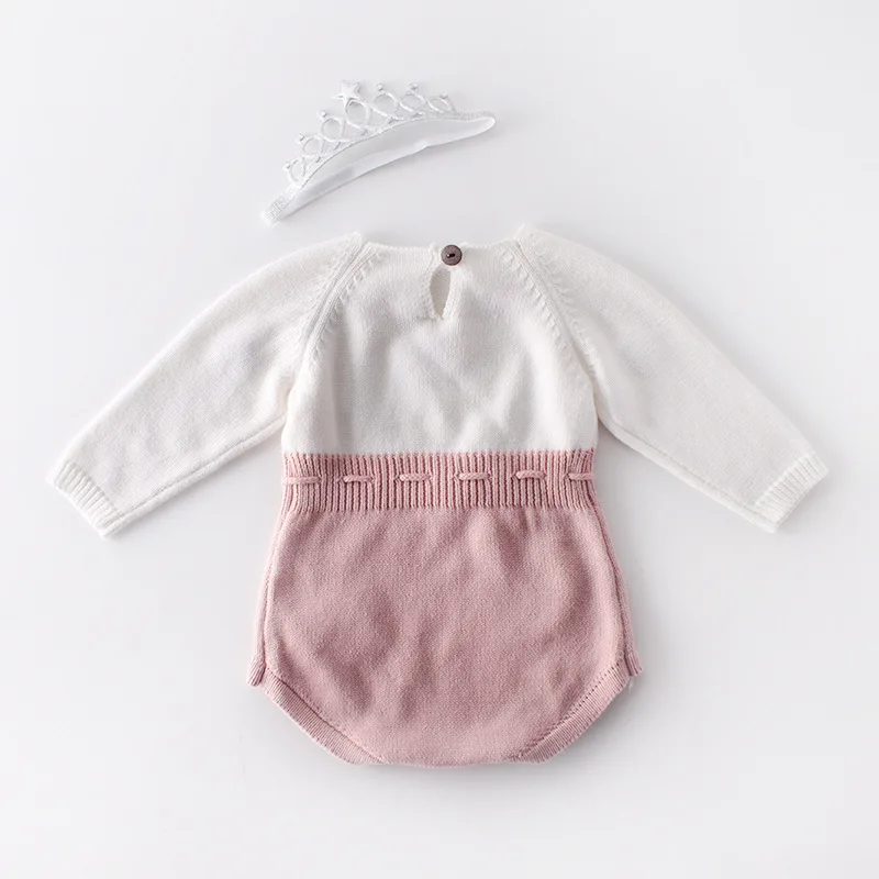 macacão infantil retrô com roupa infantil de malha para outono inverno para meninos meninas